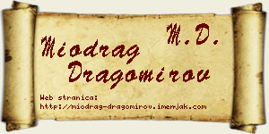 Miodrag Dragomirov vizit kartica